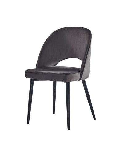 Pack De 4 Sillas Teruel Tela Velvet En Gris Oscuro. 89 Cm (alto) 48 Cm (ancho) 48 Cm (fond_1