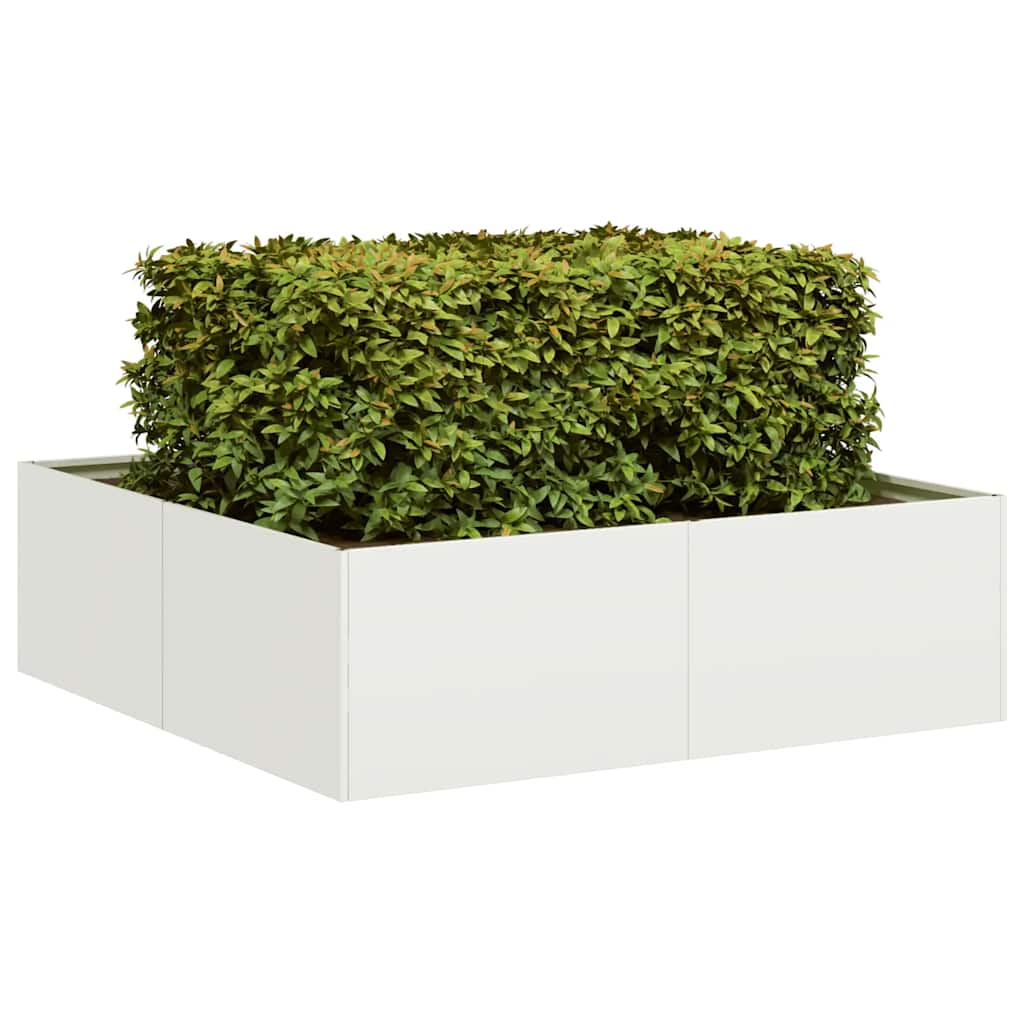 Jardinera Acero Blanco 100x100x30 Cm_1