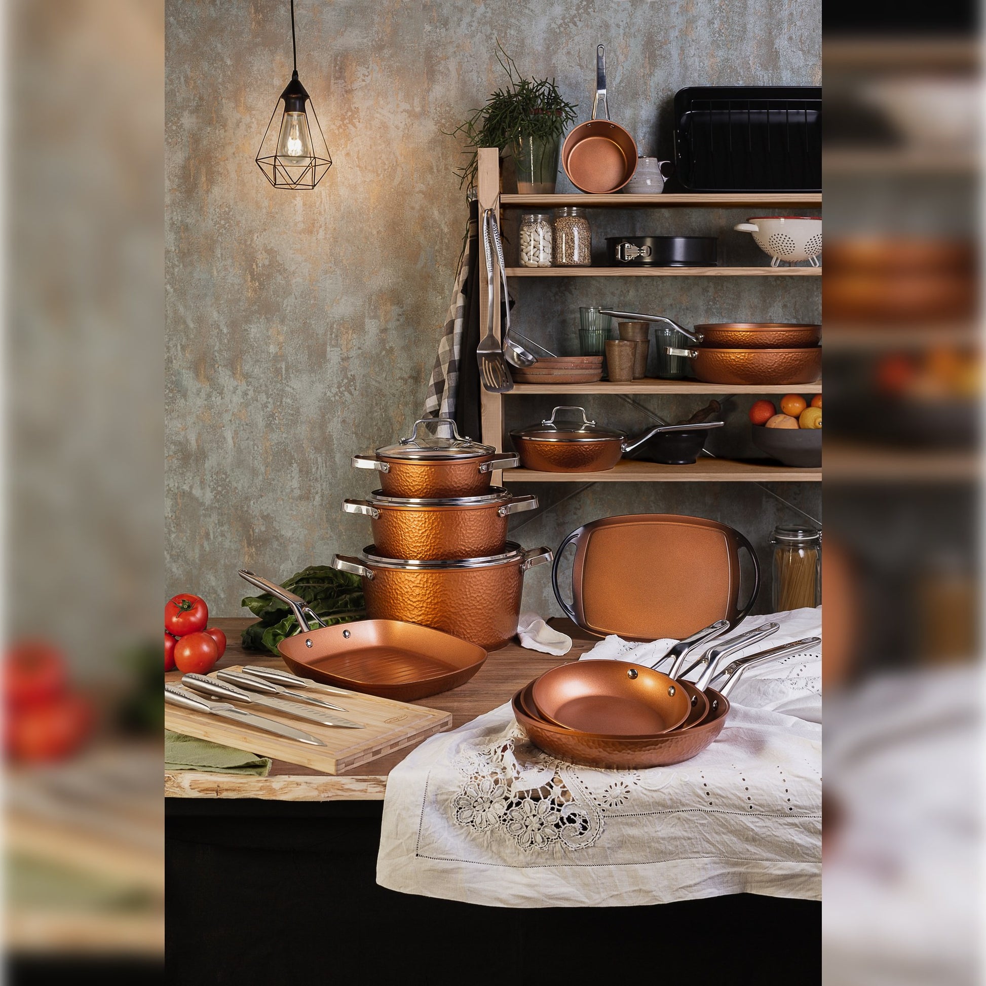 Asador Doble Redondo 26cm Aluminio Fundido Ind Origen