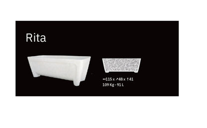 Jardinera De Granito Rita. 115 cm largo x 48 cm ancho x 41 cm alto. 109 kilos. 91 litros_1