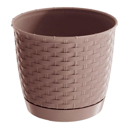 Maceta Ratolla Round 4,2l., Dimensiones (mm) 220x220x195, Color Mocca_0
