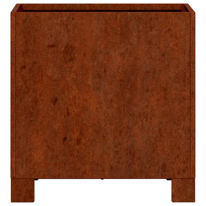 Jardineras Con Patas 2 Uds Acero Corten Oxidado 30x30x30 Cm_5