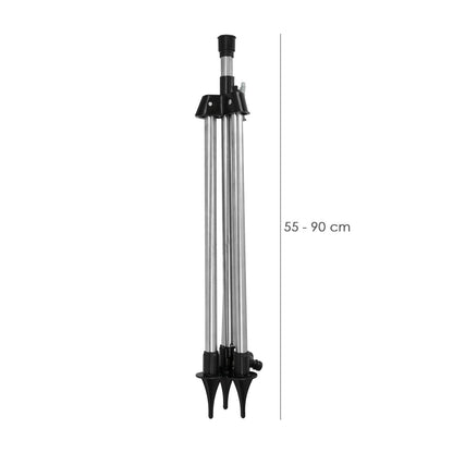 Tripode Para Aspersores Altura Regulable 55/90 Cm. Tomas Agua 1/2. Acero Cromado. Tripode Aspersores Jardineria