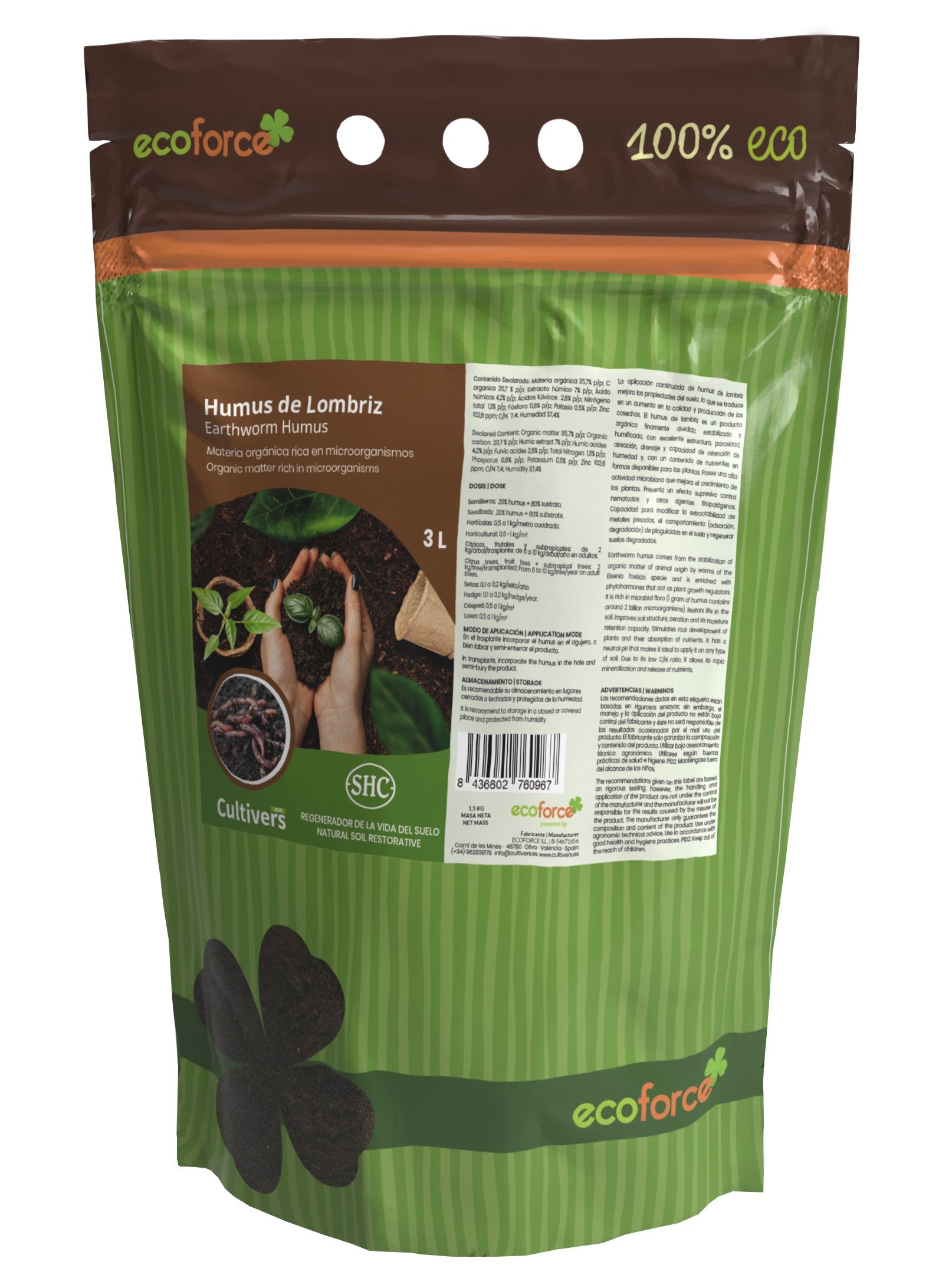 Humus De Lombriz Cultivers 12 L_0