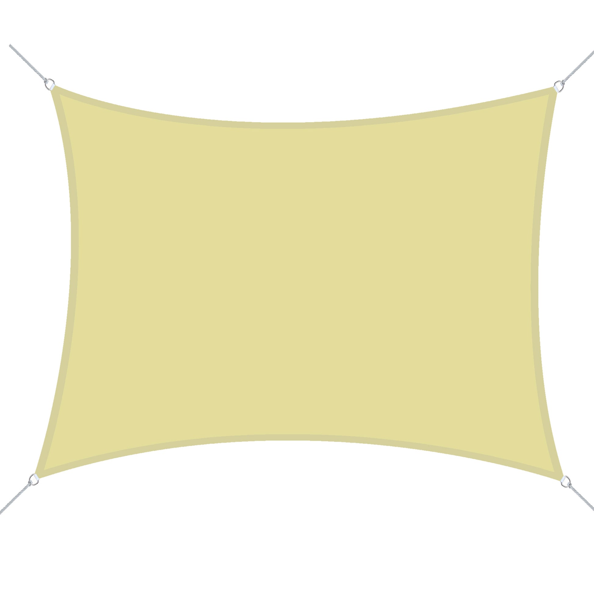 Outsunny Toldo De Vela Rectangular Para Jardín Y Exterior Repelente Al Agua_0
