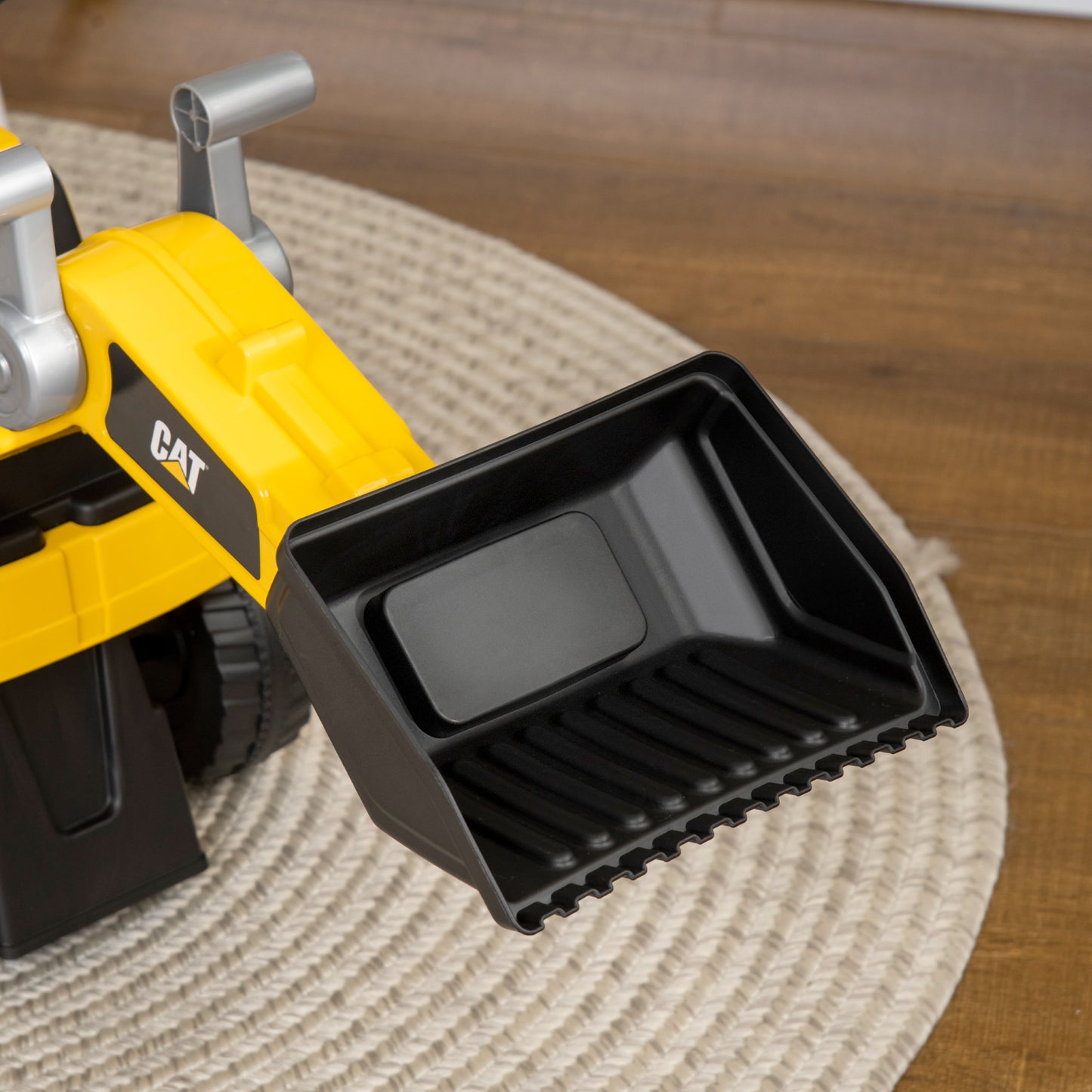 Homcom Tractor Correpasillos Con Licencia Caterpillar 78x29,5x54 Cm Amarillo_3
