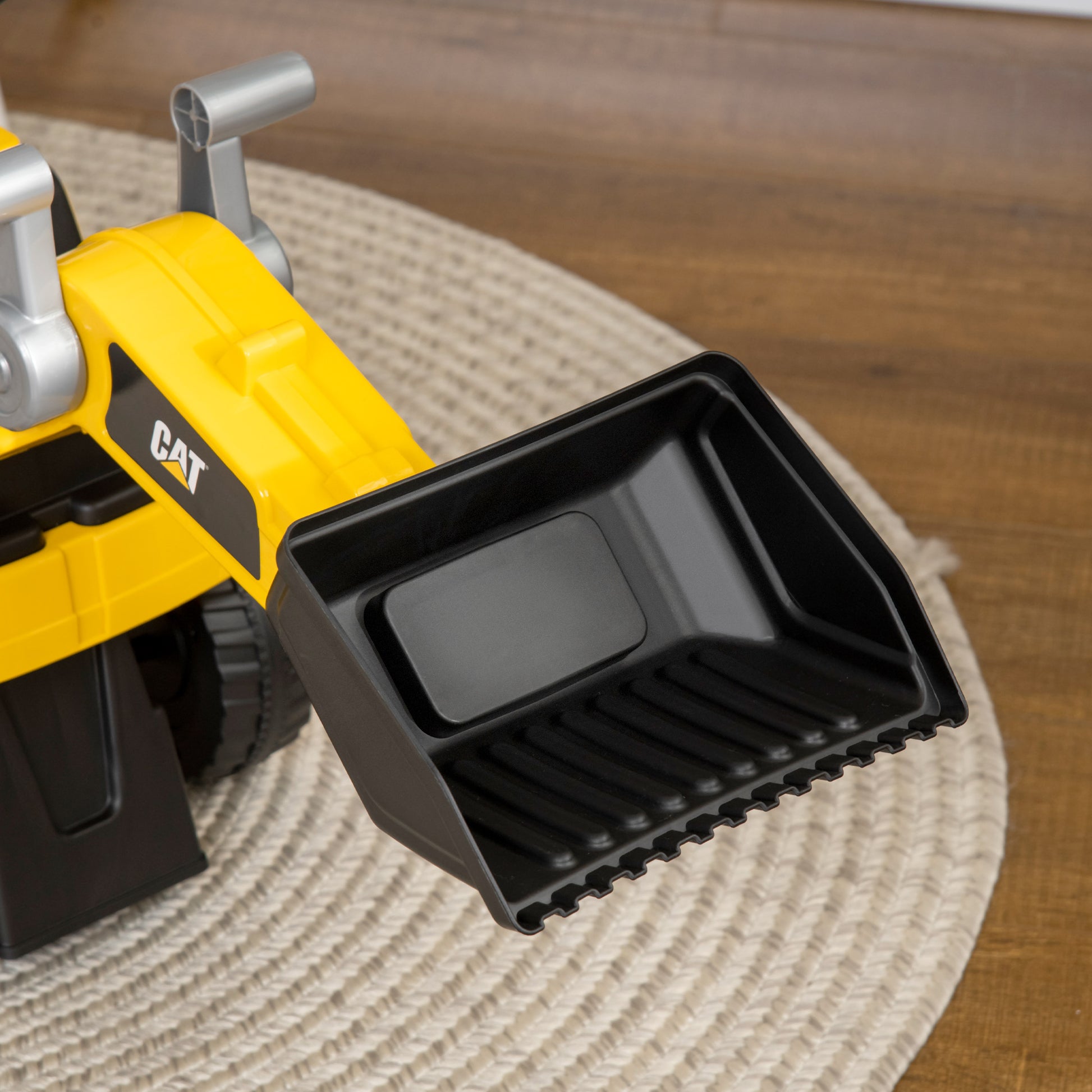 Homcom Tractor Correpasillos Con Licencia Caterpillar 78x29,5x54 Cm Amarillo_3