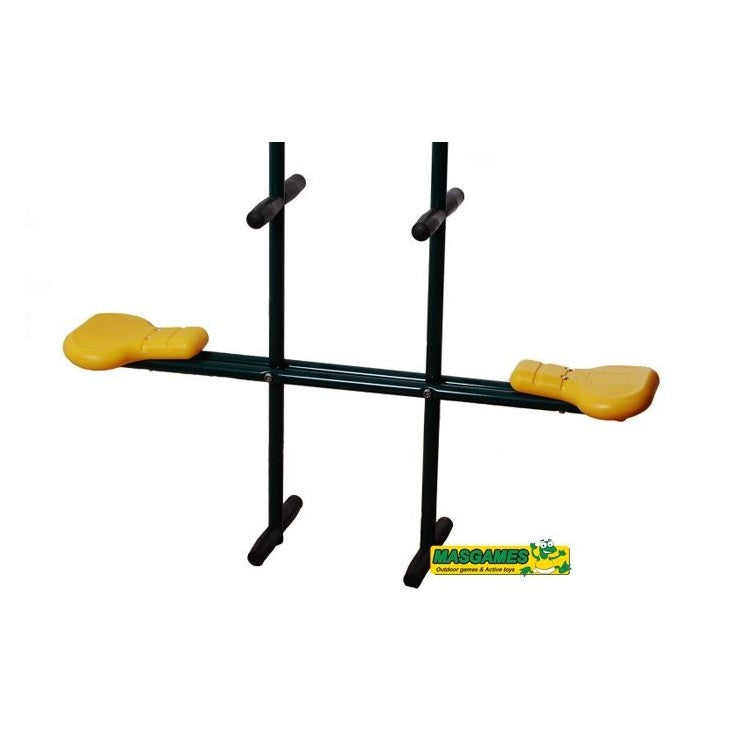 Columpio Triple De Madera Cuadrada Masgames Nori Xl + Asiento Cara A Cara._1
