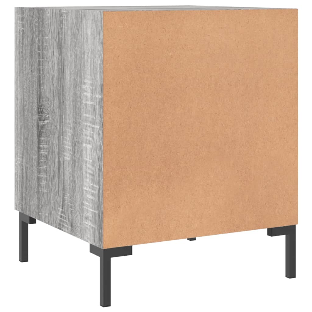 Mesita De Noche Madera De Ingeniería Gris Sonoma 40x40x50 Cm_4