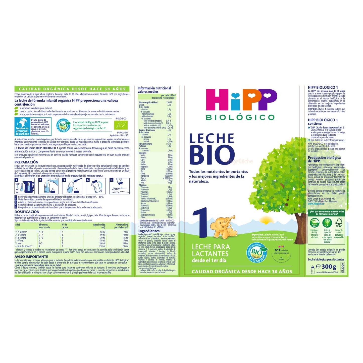 HiPP 1 Bio Leite Inicial 0-6 Meses 300g