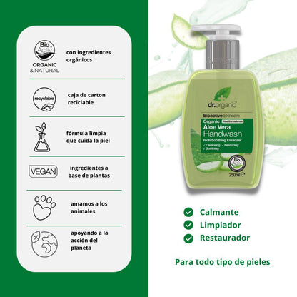 Sabonete Líquido para as Mãos Dr. Organic Aloé Vera 250 ml