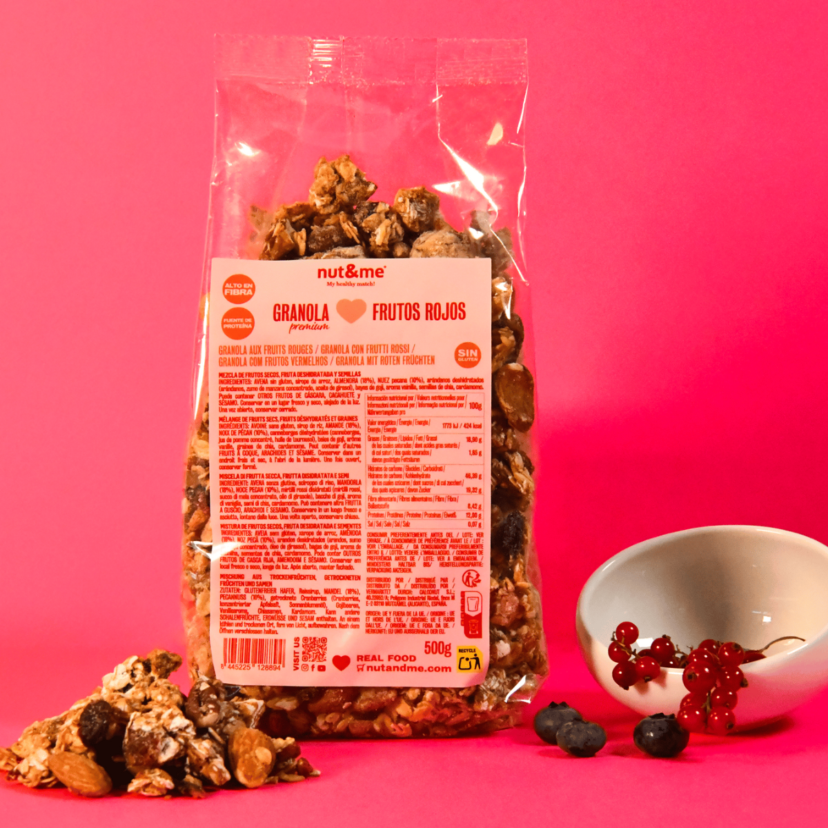 Granola original com mirtilos 500 g Nut&amp;me