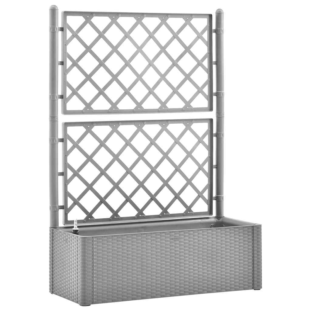 Arriate Con Enrejado Y Sistema De Riego Automático Gris_0