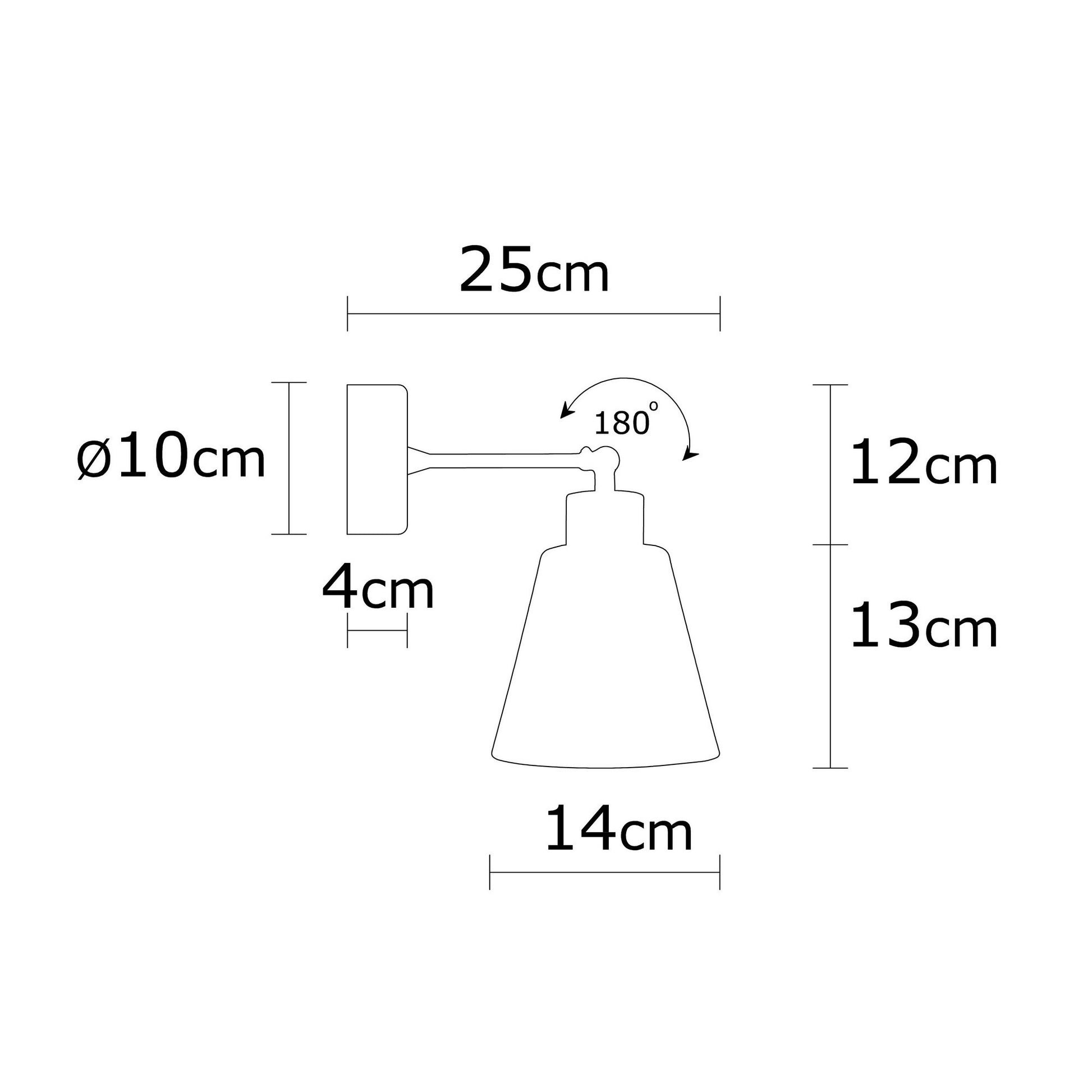 Aplique De Pared, Metal , Turquesa, 14x14x25, Casquillo E 27 Max 40 W