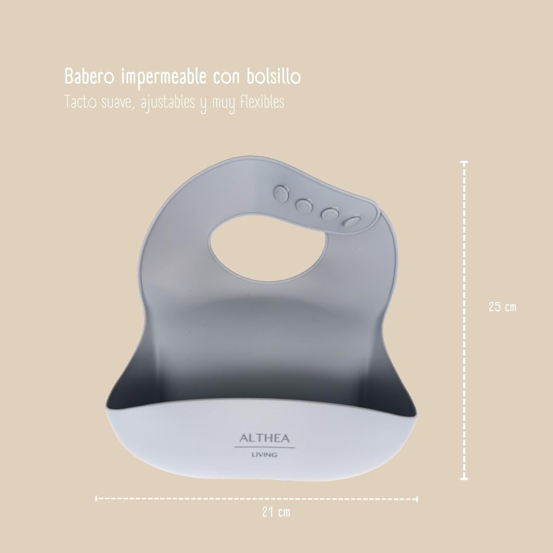 Vajilla De Silicona Orgánica - 8 Piezas - Gris Perla._5