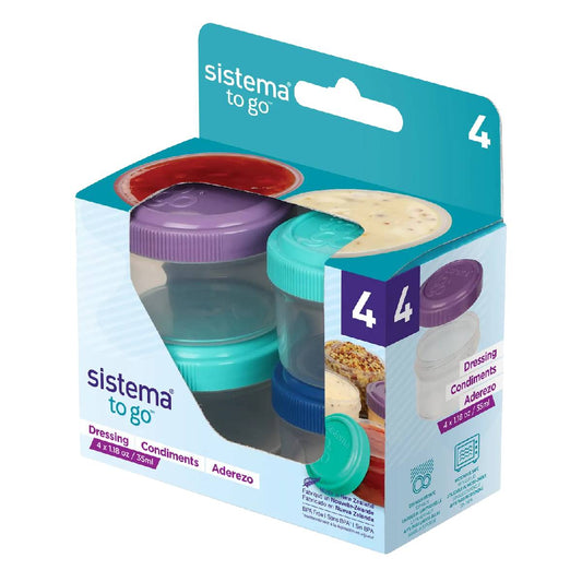 Pack de recipientes herméticos Dressing To Go System 4x35 ml