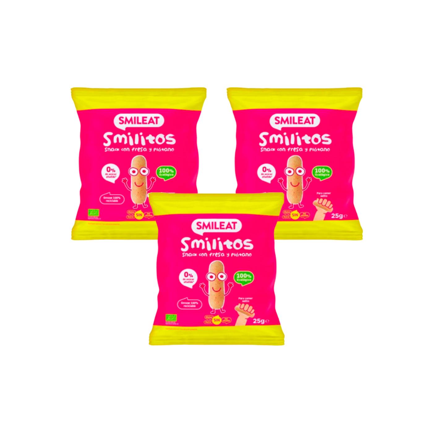 PROMOÇÃO 3x Smilitos, ECO Morango e Banana Worms, Smileat 25gr