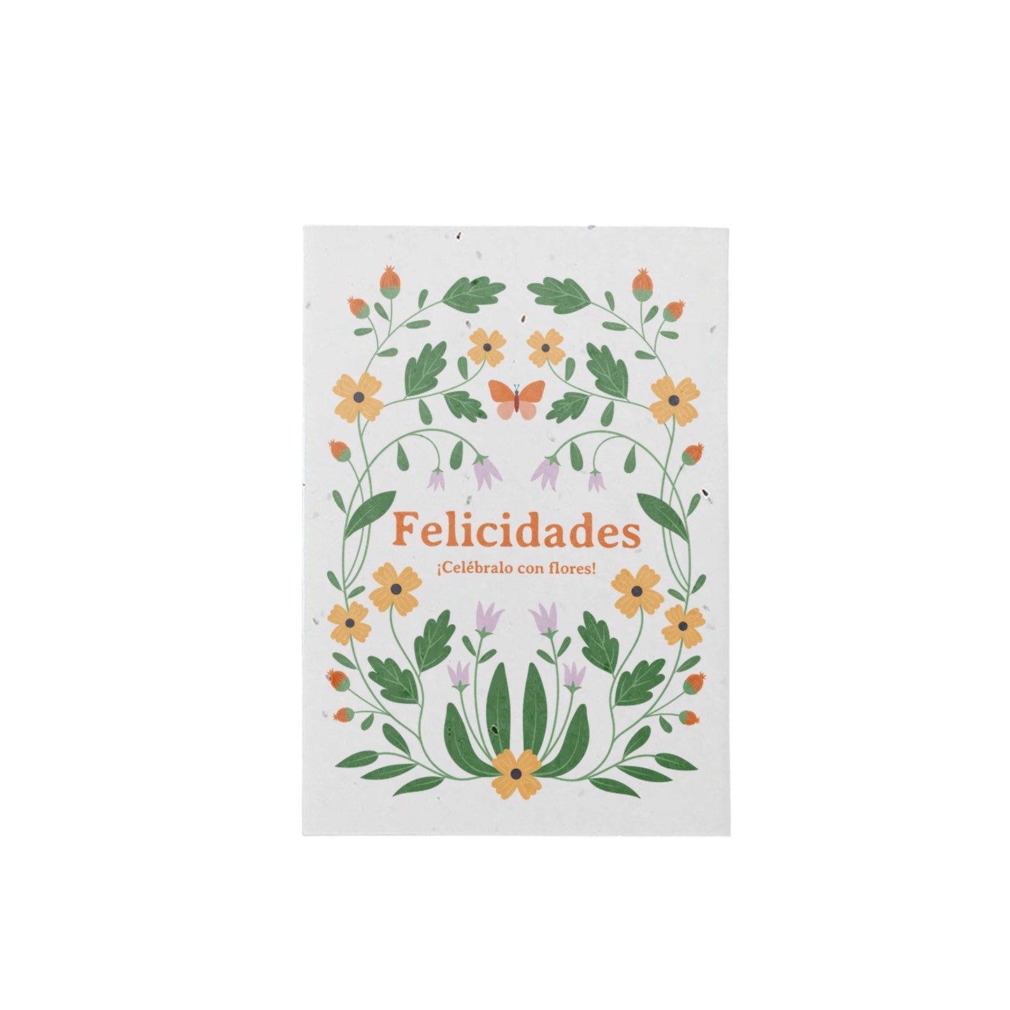 Postal Plantable Felicidades – Papel de Algodón Reciclado con Semillas de Flores - Resetea_0