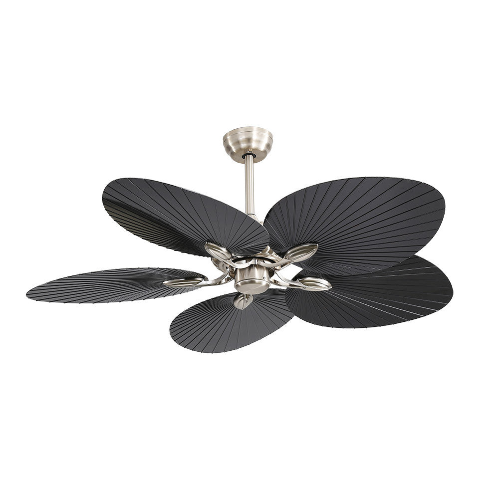 Ventilador Dc Chaw 24w 2950lm Niquel/negro 5asp.6vel.132d C/remoto, Memoria Y Temp.3000-4000-6000k_1