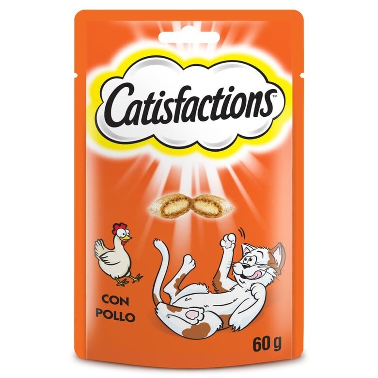 Petiscos de Frango para Gatos Catisfactions 60g