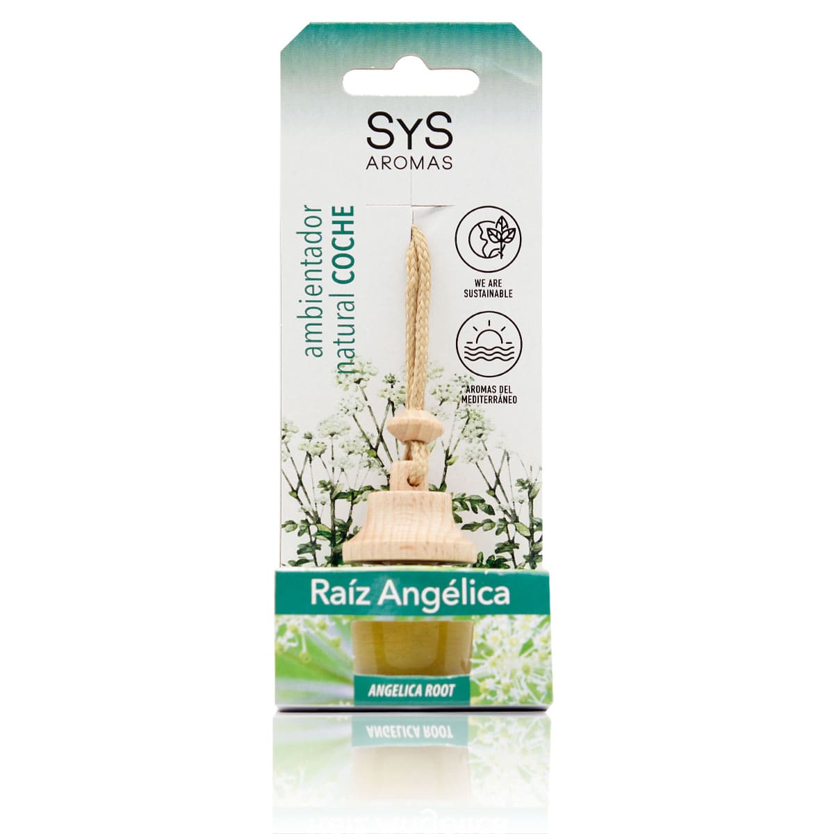 Ambientador Coche Raíz De Angélica SYS Aromas Style 7 ml | Aroma Herbal Intenso | Frescor Duradero | Ambiente Relajante_0