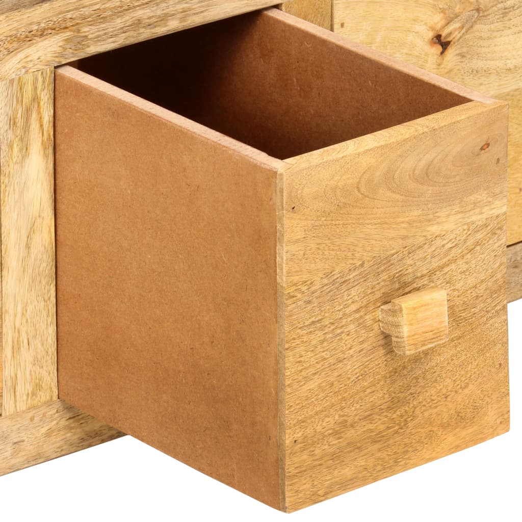 Mesa De Centro Con 4 Cajones Madera Maciza De Mango 90x50x35 Cm_3