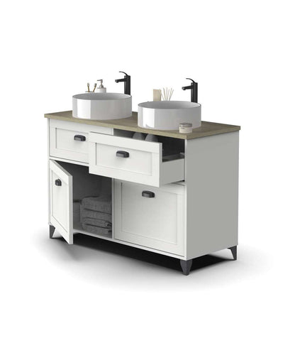 Mueble De Baño Sin Lavabo Toscana En Acabado Color Blanco, 92cm(alto) 120cm(ancho) 47cm(l_2
