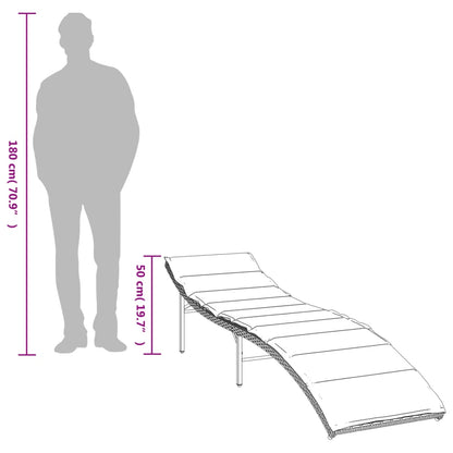 Tumbonas Con Cojines 2 Unidades Ratán Sintético Marrón / Vetonek_3