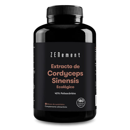 Extrato de Cordyceps Sinensis ECO 40% Polissacarídeos Zenement, 180 comprimidos Cordyceps Sinensis Biológico
