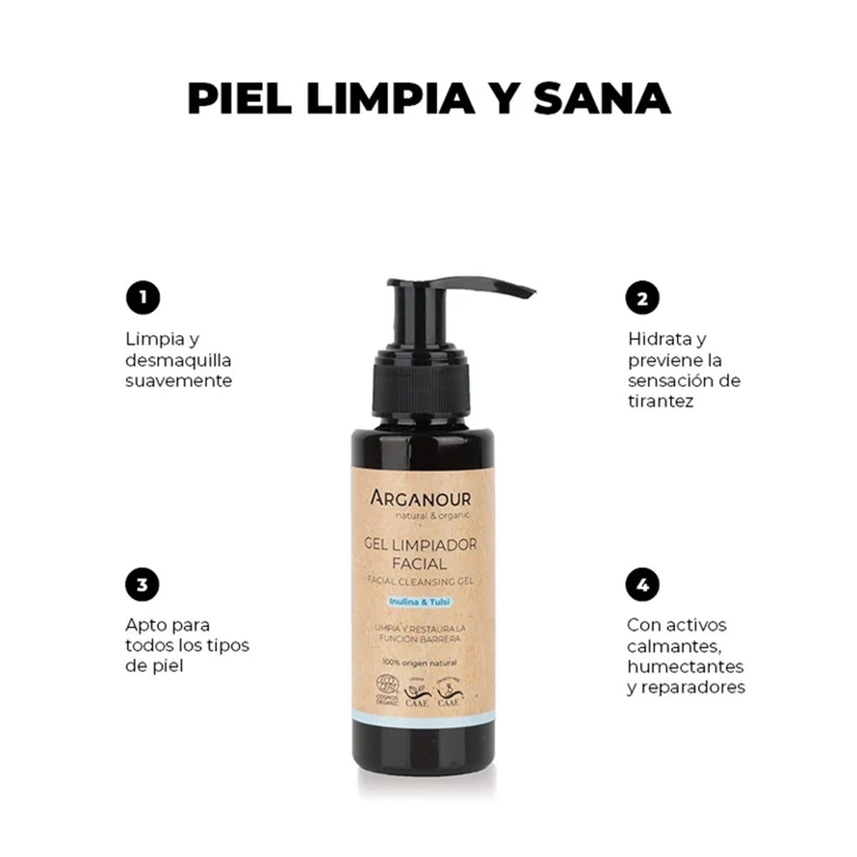 Gel de Limpeza Facial Arganour 100ml
