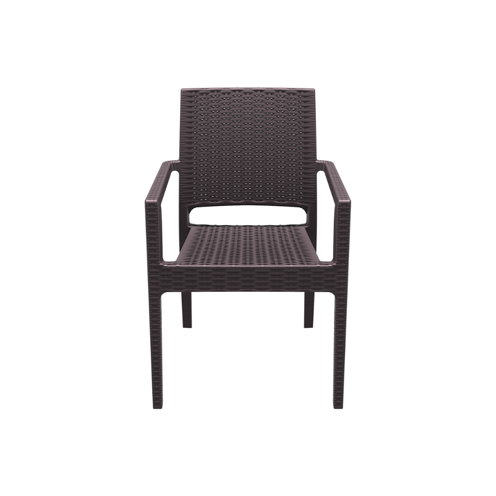Siesta Exclusive Pack De 2 Sillas Para Exterior Ibiza Ratán Marrón_1