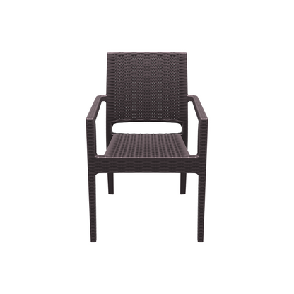 Siesta Exclusive Pack De 2 Sillas Para Exterior Ibiza Ratán Marrón_1