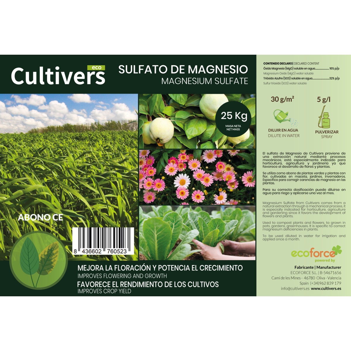 Sulfato De Magnesio Cultivers 25 Kg_3