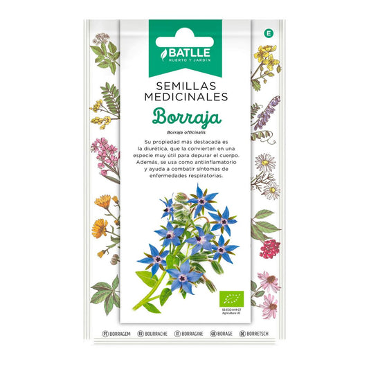 Sementes medicinais biológicas de Borraja officinalis Batlle