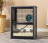 Jaula Para Hámster De 2 Pisos - Casa Para Roedores Multinivel - Mueble Decorativo - 55,2x42,7x72,5cm