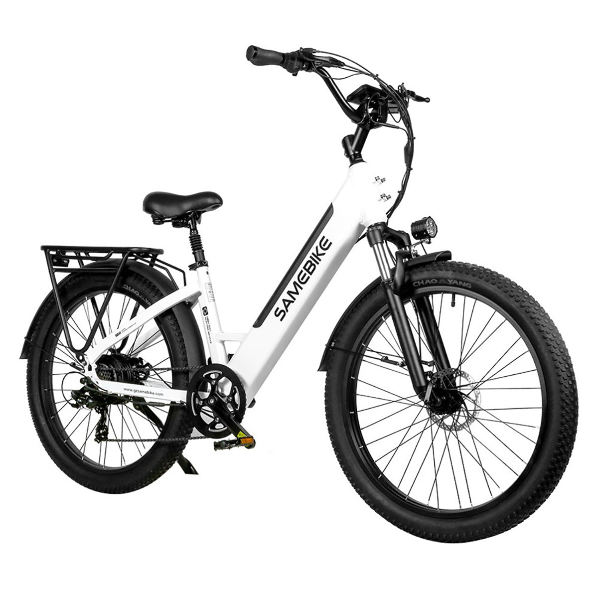 Bicicleta Eléctrica De Paseo Rs-a01 750w-48v-14ah (672wh) - Fatbike 26x3.0 Color Blanco_4