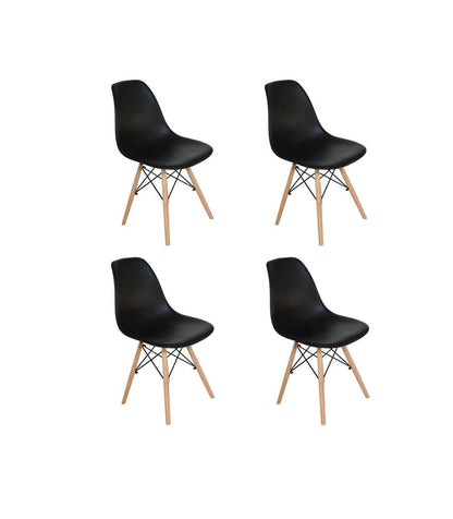 Pack De 4 Sillas Md-velez Acabado En Polipropileno Negro, 83cm(alto) 50.5cm(ancho) 46.5cm(_0