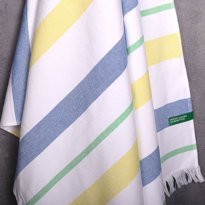 Hamman 80x165cm 350gsm 100%algodon Azul/amarillo Casa Benetton_5