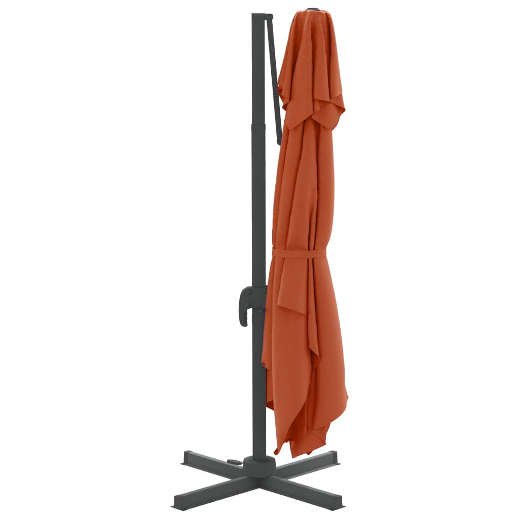 Vidaxl Sombrilla Colgante De Doble Techo Terracota 400x300 Cm_4