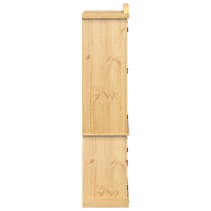 Armario Con Vitrina Corona Madera Maciza Pino 103,5x42x180 Cm / Vetonek_1