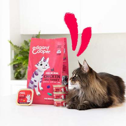Edgard &amp; Cooper Ração Húmida para Gatos com Molho de Peru e Pedaços de Frango 85g