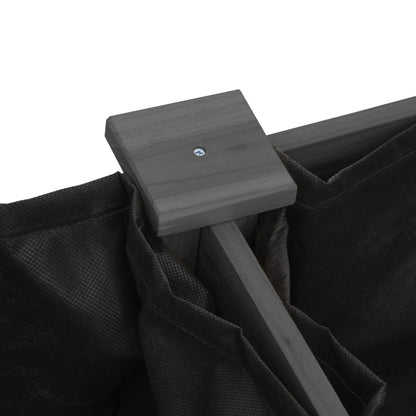 Jardinera Con Forro Madera Maciza De Abeto Gris 161x45x76 Cm_5