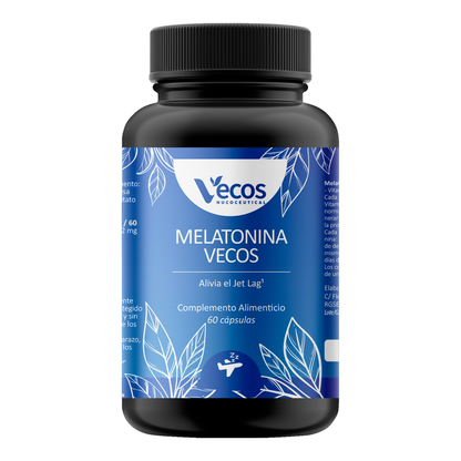 Melatonina 1,9 Mg Vecos 60 Cápsulas | Conciliar El Sueño Y Descanso | Con Vitaminas C Y E_0