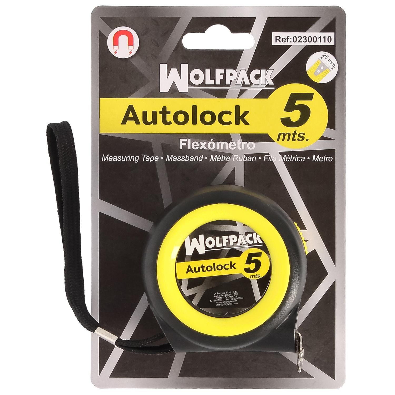 Flexometro Sistema Autolock Con Freno Automatico Longitud 5 Metros Ancho Cinta 25 Mm. Magnetico. Cinta Metrica Freno Automatico_3