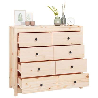 Armario Auxiliar De Madera Maciza De Pino 100x40x90 Cm / Vetonek_3