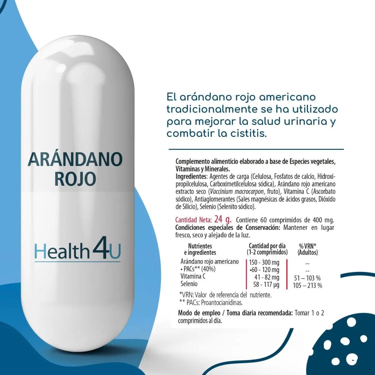 Cranberry 400 mg H4U 60 comprimidos