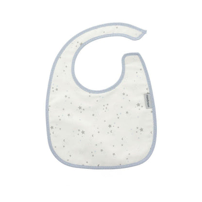 Babete quadrado com velcro Azul Claro 20x26 cm.