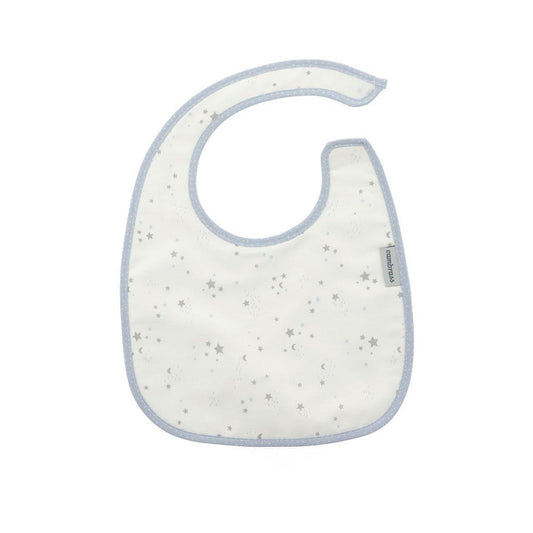 Babete quadrado com velcro Azul Claro 20x26 cm.