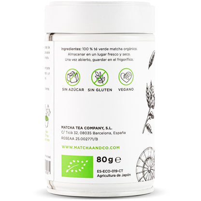 Chá Matcha Cerimonial 100% biológico Matcha &amp; CO 80 g