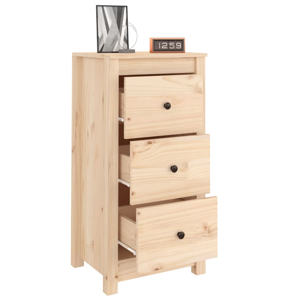 Aparador De Madera Maciza De Pino 40x35x80 Cm / Vetonek_5